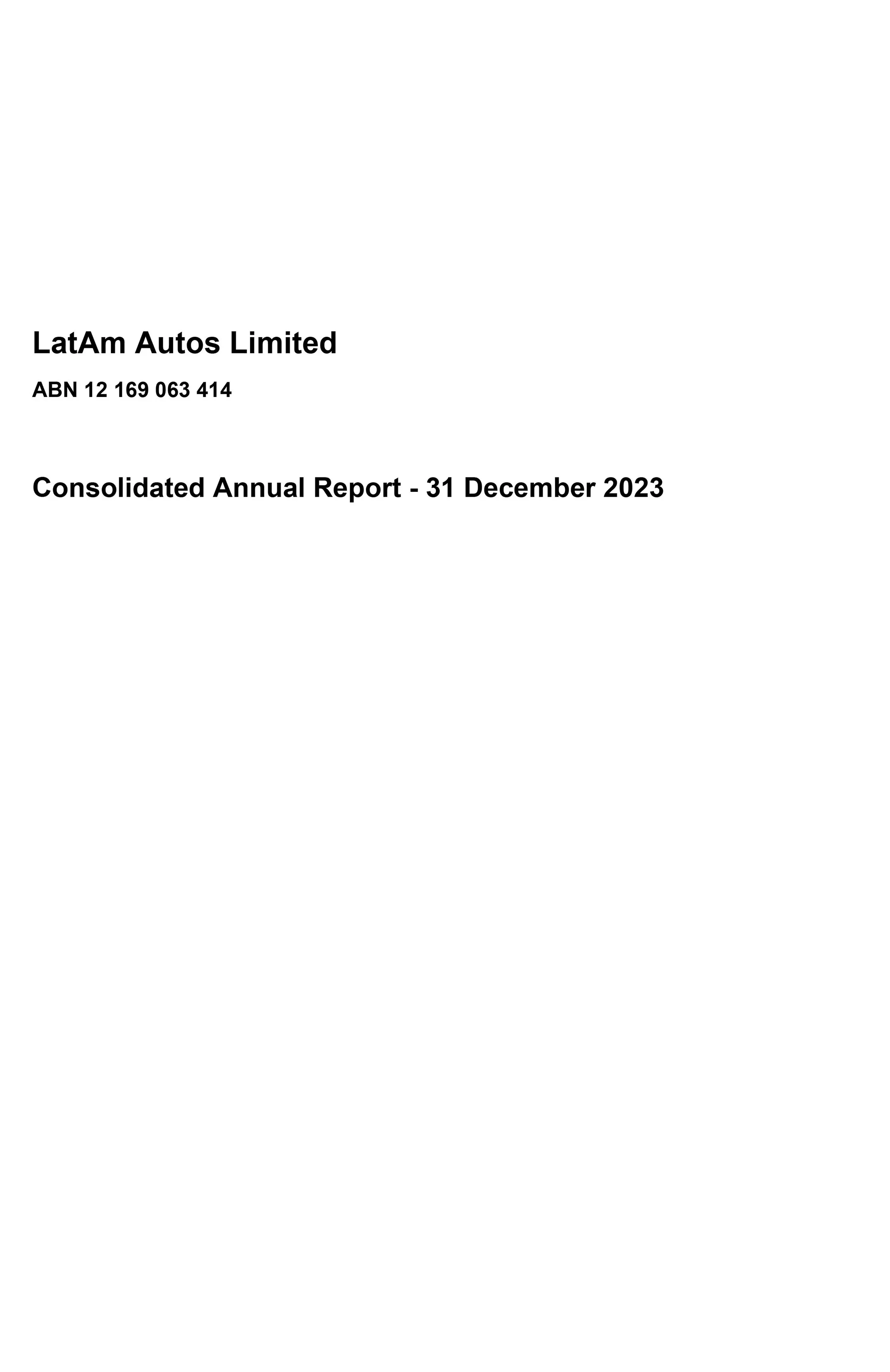 Consolidated 2023 Annual Report
