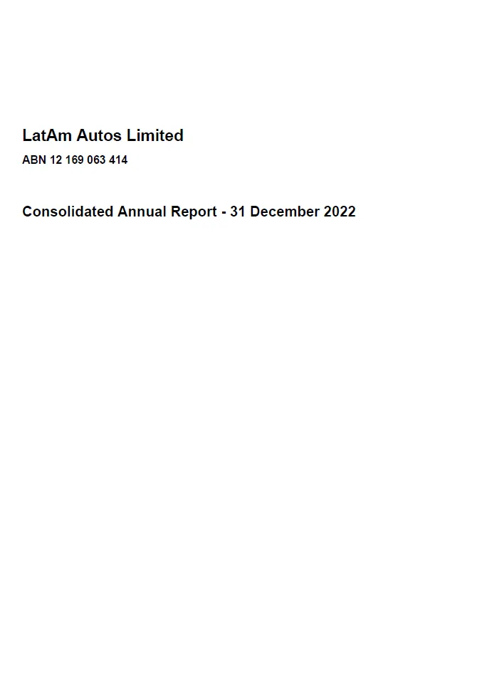 Consolidated Annual Report